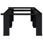 vidaXL Waschmaschinen-Podest 2 pcs Schwarz 127 x 54,5 x 32,5 cm Stahl
