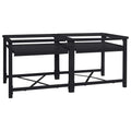vidaXL Waschmaschinen-Podest 2 Stk. Schwarz 120 x 56 x 52 cm Stahl