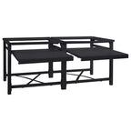 vidaXL Waschmaschinen-Podest 2 Stk. Schwarz 120 x 56 x 52 cm Stahl