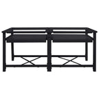 vidaXL Waschmaschinen-Podest 2 Stk. Schwarz 120 x 56 x 52 cm Stahl