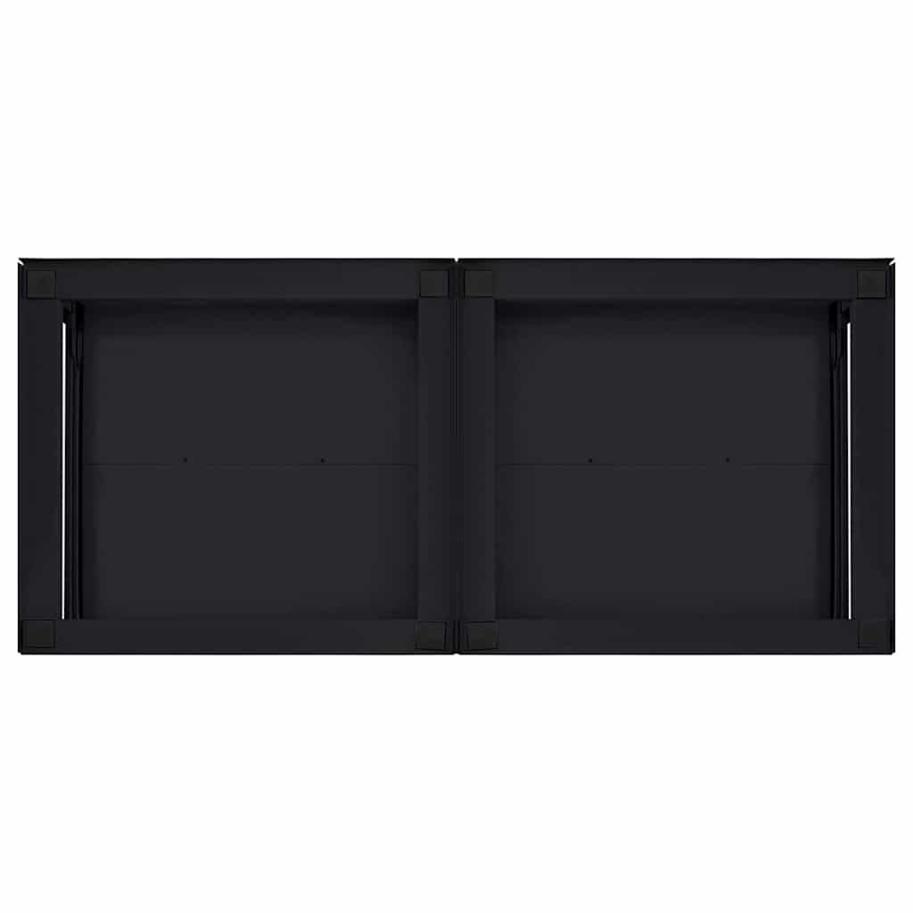 vidaXL Waschmaschinen-Podest 2 Stk. Schwarz 120 x 56 x 52 cm Stahl