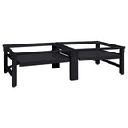 vidaXL Waschmaschinen-Podest 2 pcs Schwarz 124,5 x 61,5 x 32,5 cm