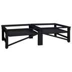 vidaXL Waschmaschinen-Podest 2 pcs Schwarz 124,5 x 61,5 x 32,5 cm