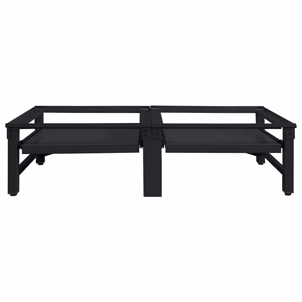 vidaXL Waschmaschinen-Podest 2 pcs Schwarz 124,5 x 61,5 x 32,5 cm