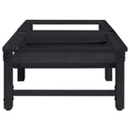 vidaXL Waschmaschinen-Podest 2 pcs Schwarz 124,5 x 61,5 x 32,5 cm