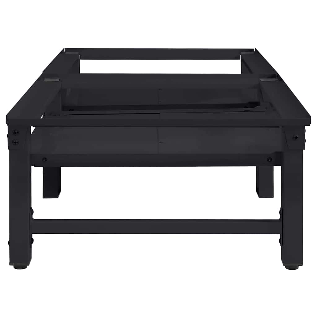 vidaXL Waschmaschinen-Podest 2 pcs Schwarz 124,5 x 61,5 x 32,5 cm