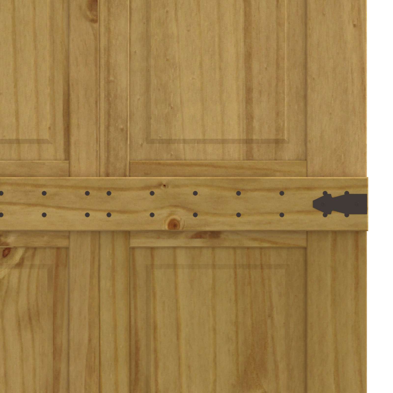 vidaXL Scheunentür Corona Honigbraun 70 x 210 cm Massives Kiefernholz
