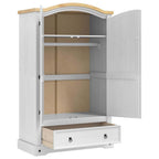 vidaXL Kleiderschrank mit Schubladen Corona Weiß 101 x 52 x 170 cm