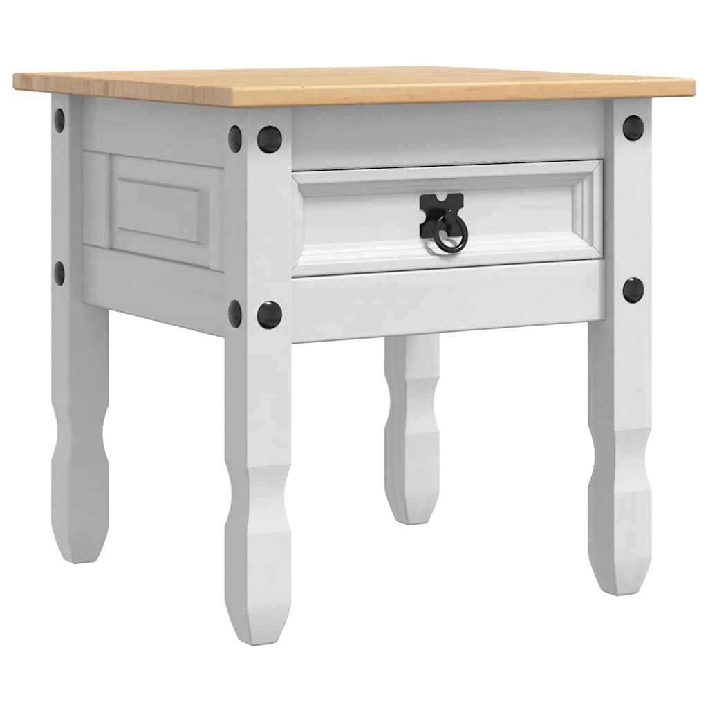 vidaXL Beistelltisch Corona Weiß 50 x 50 x 50 cm Massives Kiefernholz