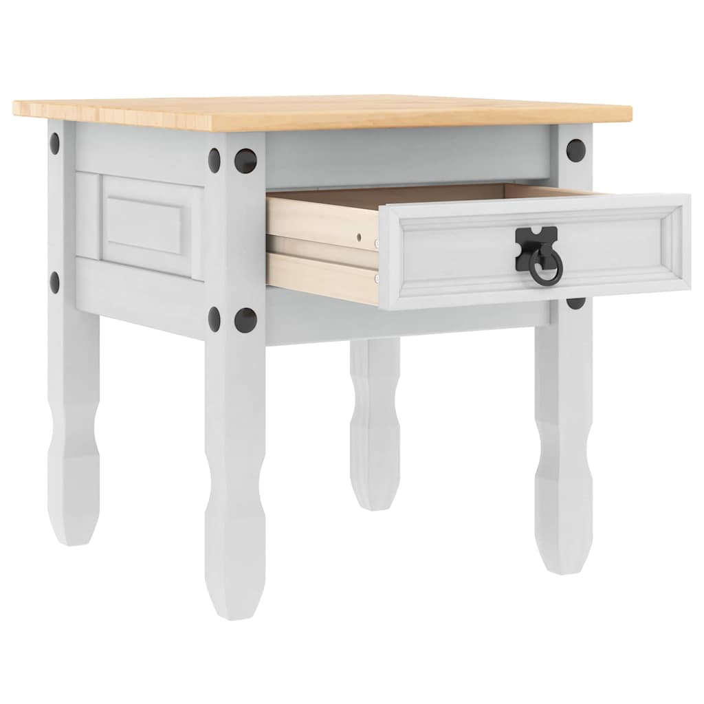 vidaXL Beistelltisch Corona Weiß 50 x 50 x 50 cm Massives Kiefernholz