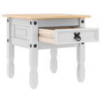 vidaXL Beistelltisch Corona Weiß 50 x 50 x 50 cm Massives Kiefernholz