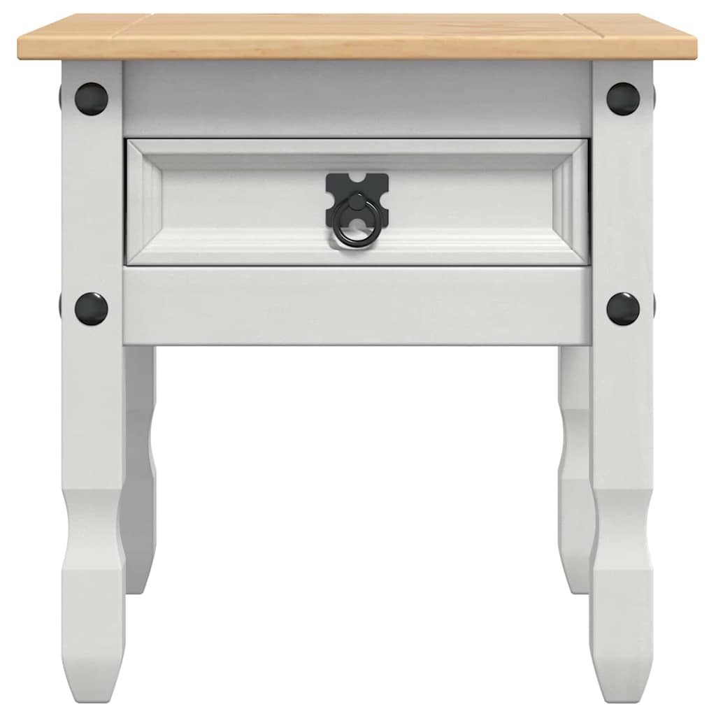 vidaXL Beistelltisch Corona Weiß 50 x 50 x 50 cm Massives Kiefernholz