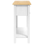 vidaXL Beistelltisch mit Schubladen Corona Weiß 114 x 34,5 x 73 cm