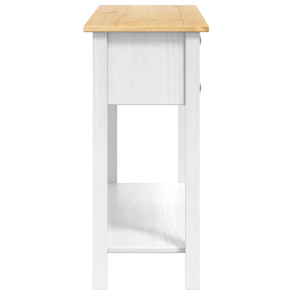 vidaXL Beistelltisch mit Schubladen Corona Weiß 114 x 34,5 x 73 cm