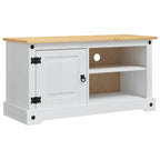 vidaXL TV-Schränk Corona Weiß 100 x 40 x 52 cm Massives Kiefernholz