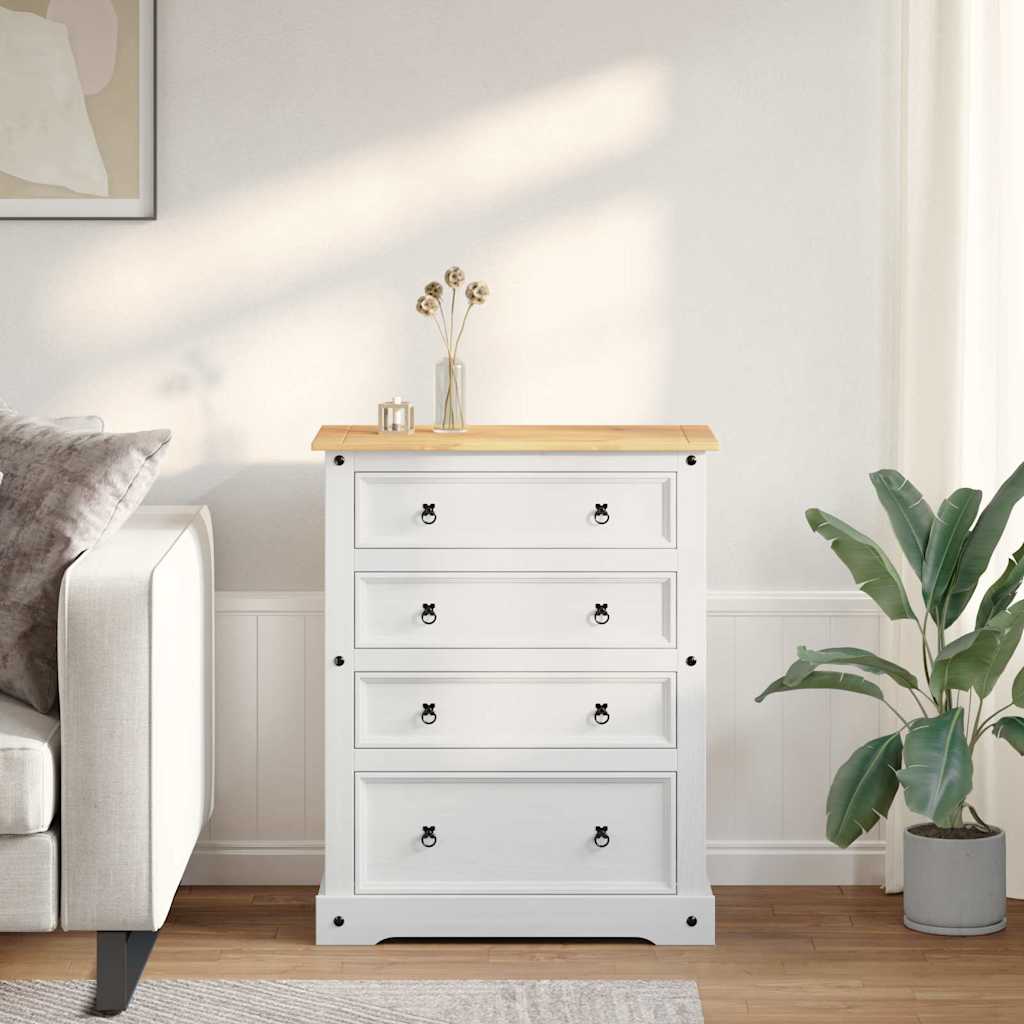 vidaXL Aufbewahrungs-Truhen mit Speicher Corona Weiß 92 x 48 x 114 cm