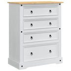 vidaXL Aufbewahrungs-Truhen mit Speicher Corona Weiß 92 x 48 x 114 cm