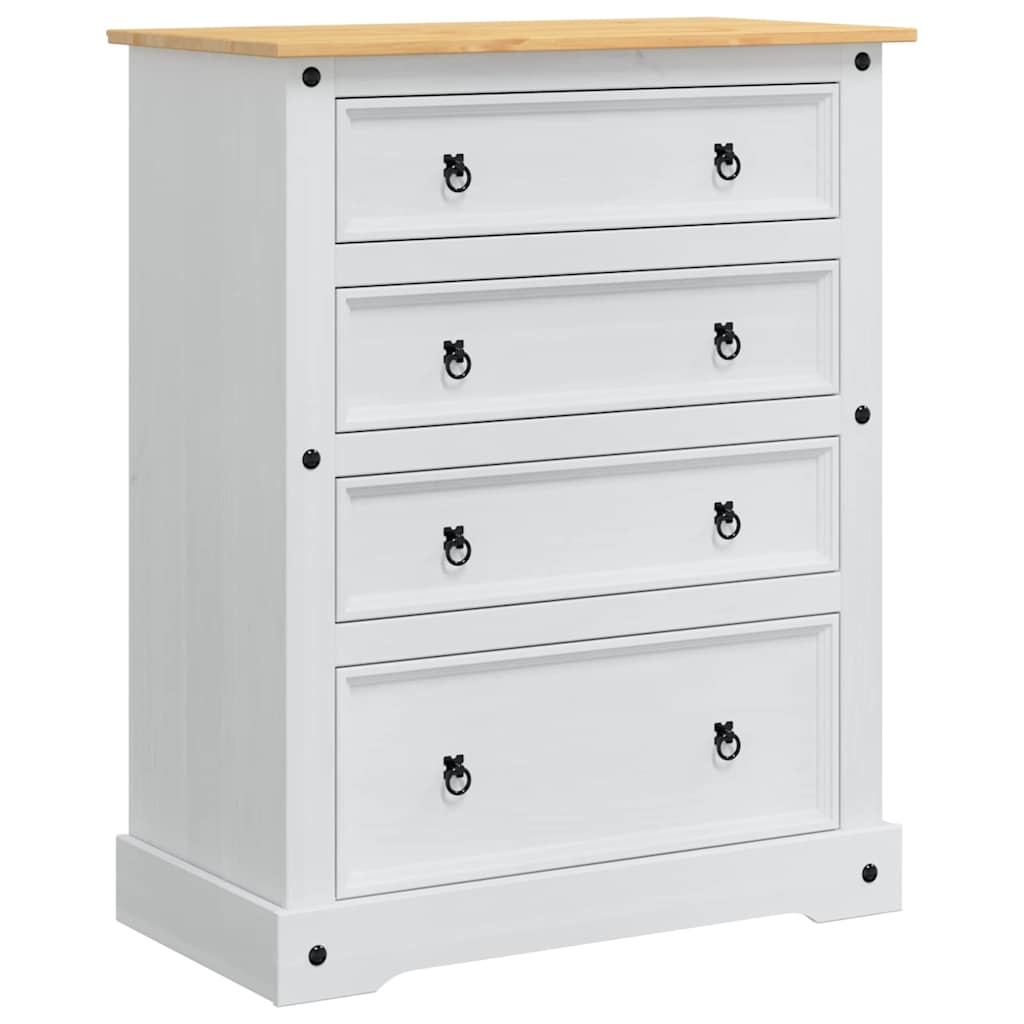 vidaXL Aufbewahrungs-Truhen mit Speicher Corona Weiß 92 x 48 x 114 cm