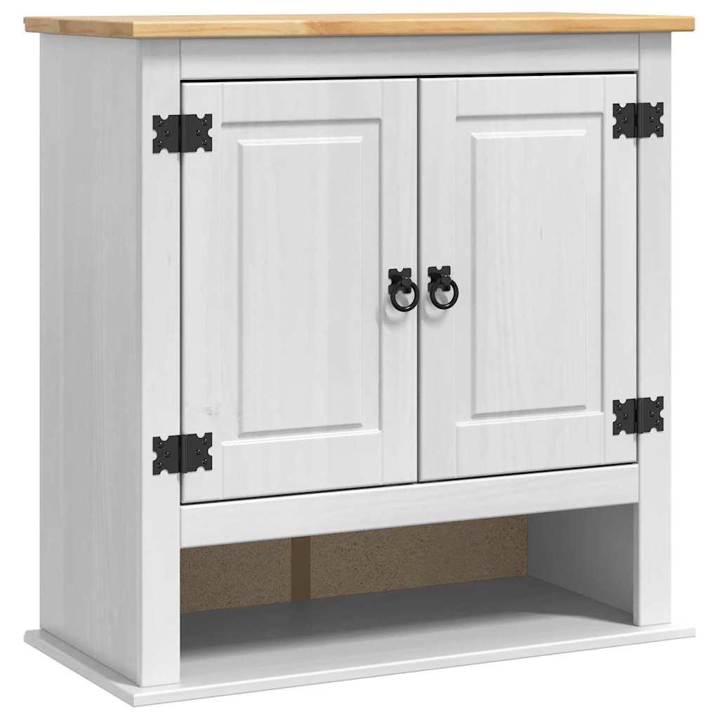vidaXL Hängeschrank Corona Weiß 70 x 33 x 71,5 cm Massives Kiefernholz