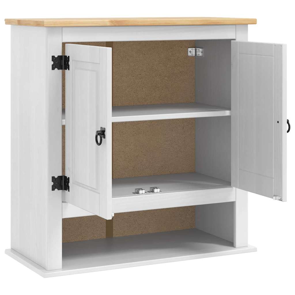 vidaXL Hängeschrank Corona Weiß 70 x 33 x 71,5 cm Massives Kiefernholz