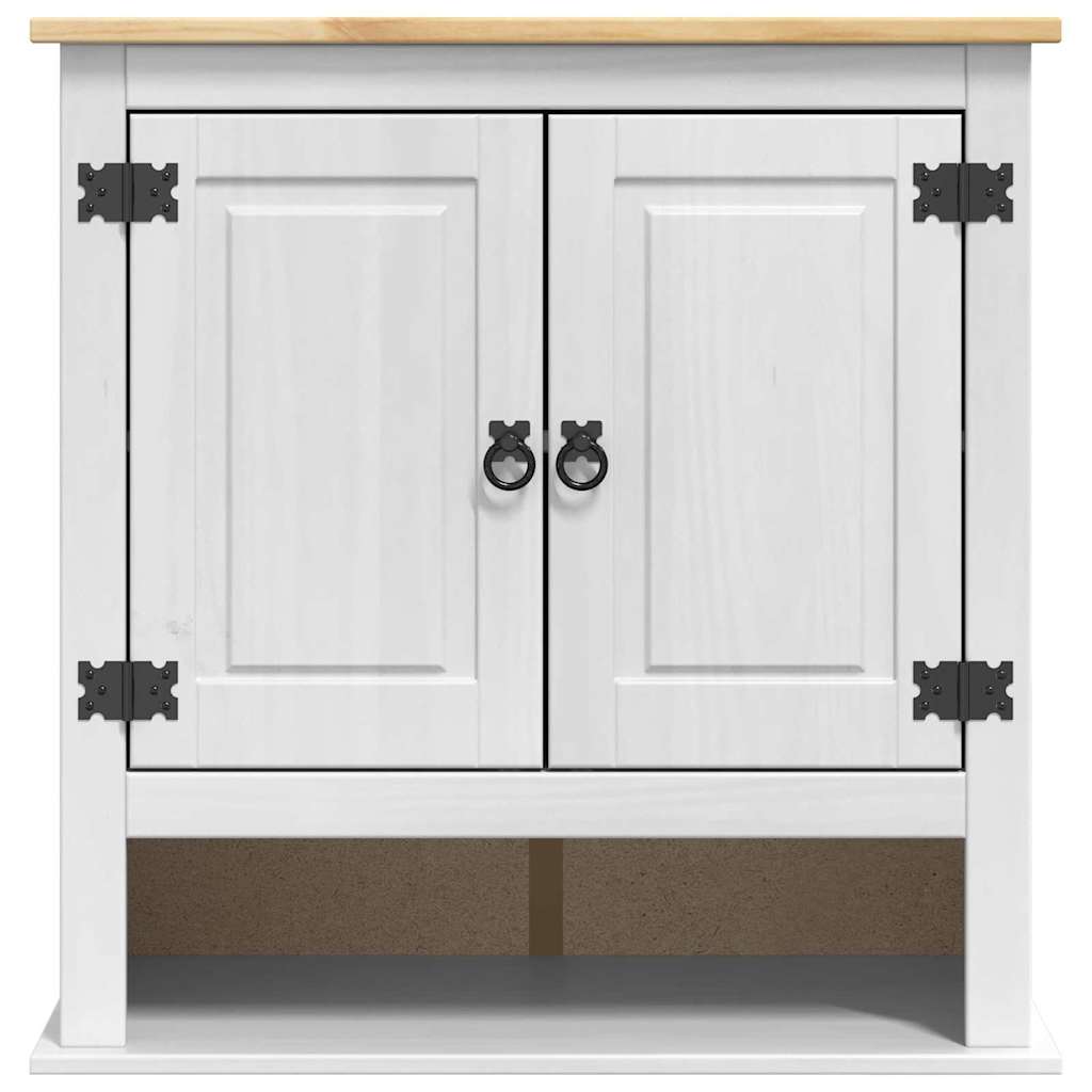 vidaXL Hängeschrank Corona Weiß 70 x 33 x 71,5 cm Massives Kiefernholz