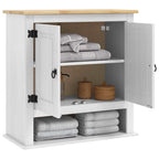 vidaXL Hängeschrank Corona Weiß 70 x 33 x 71,5 cm Massives Kiefernholz