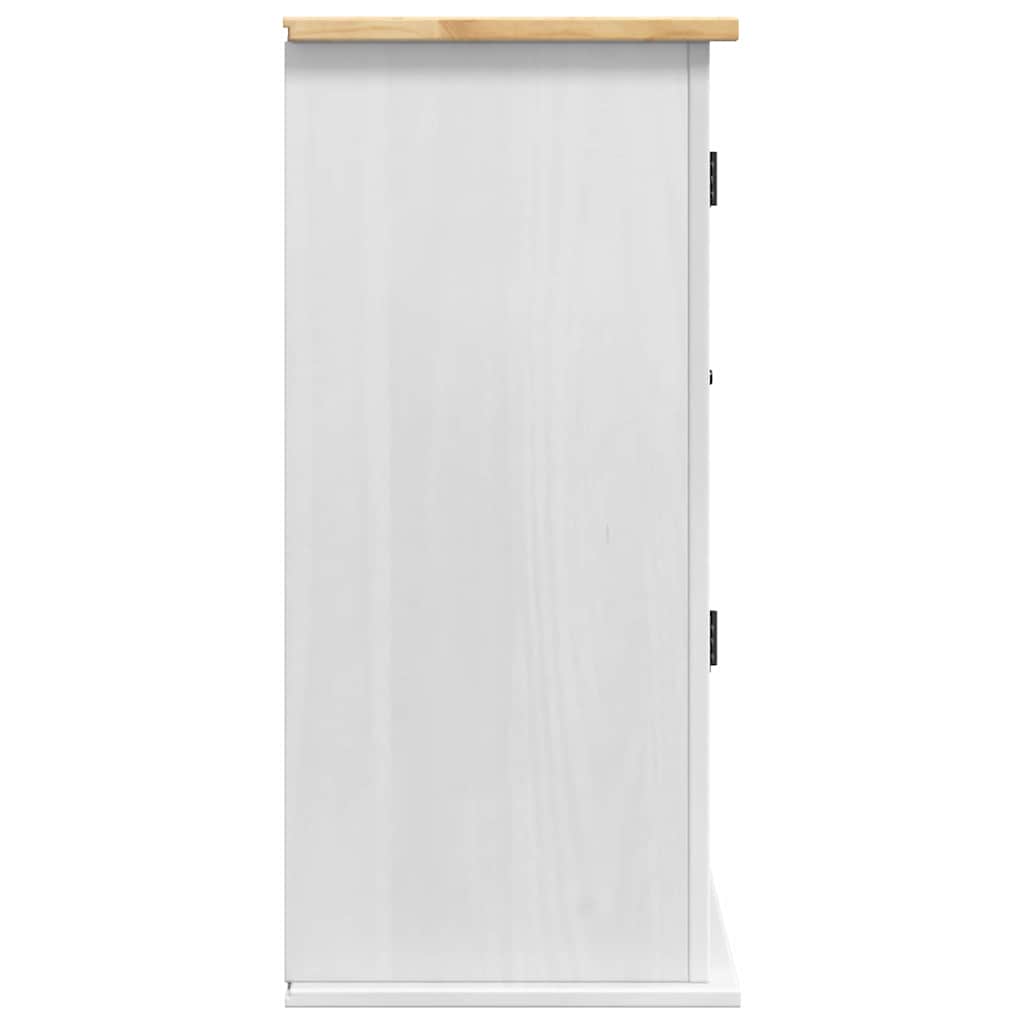 vidaXL Hängeschrank Corona Weiß 70 x 33 x 71,5 cm Massives Kiefernholz