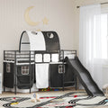 vidaXL Kinder-Etagenbett Uni Schwarz 75 x 190 cm Metall