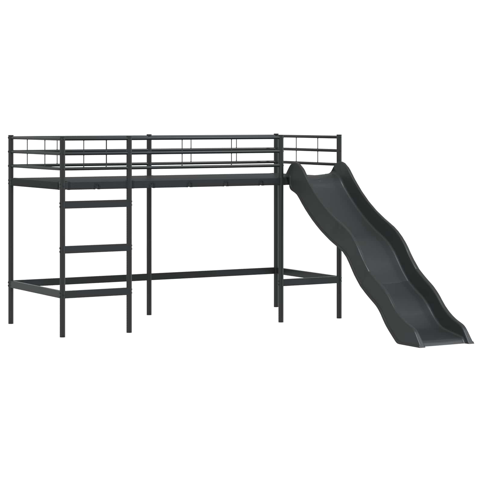 vidaXL Kinder-Etagenbett Uni Schwarz 75 x 190 cm Metall