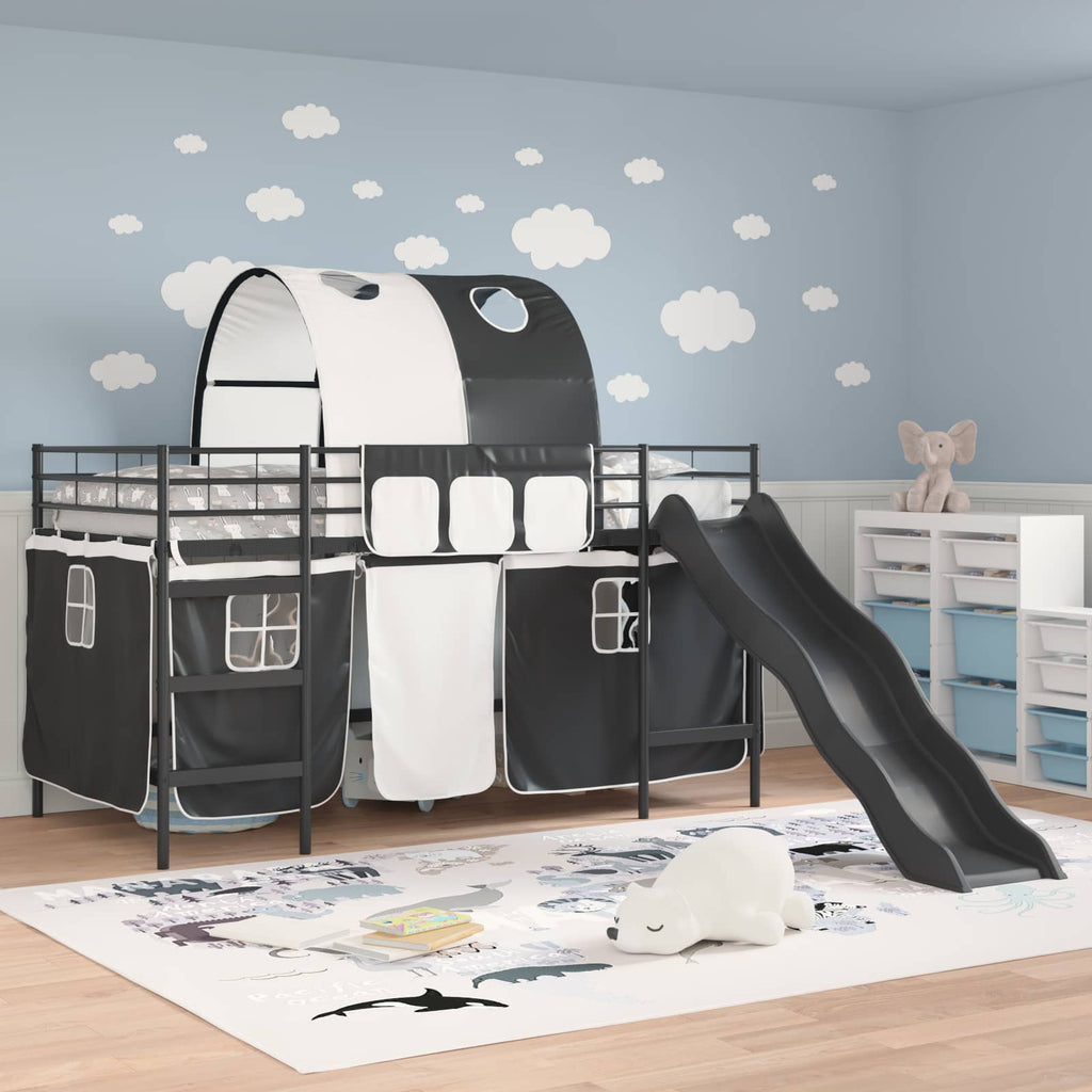 vidaXL Kinder-Etagenbett Schwarz 80 x 200 cm Metall