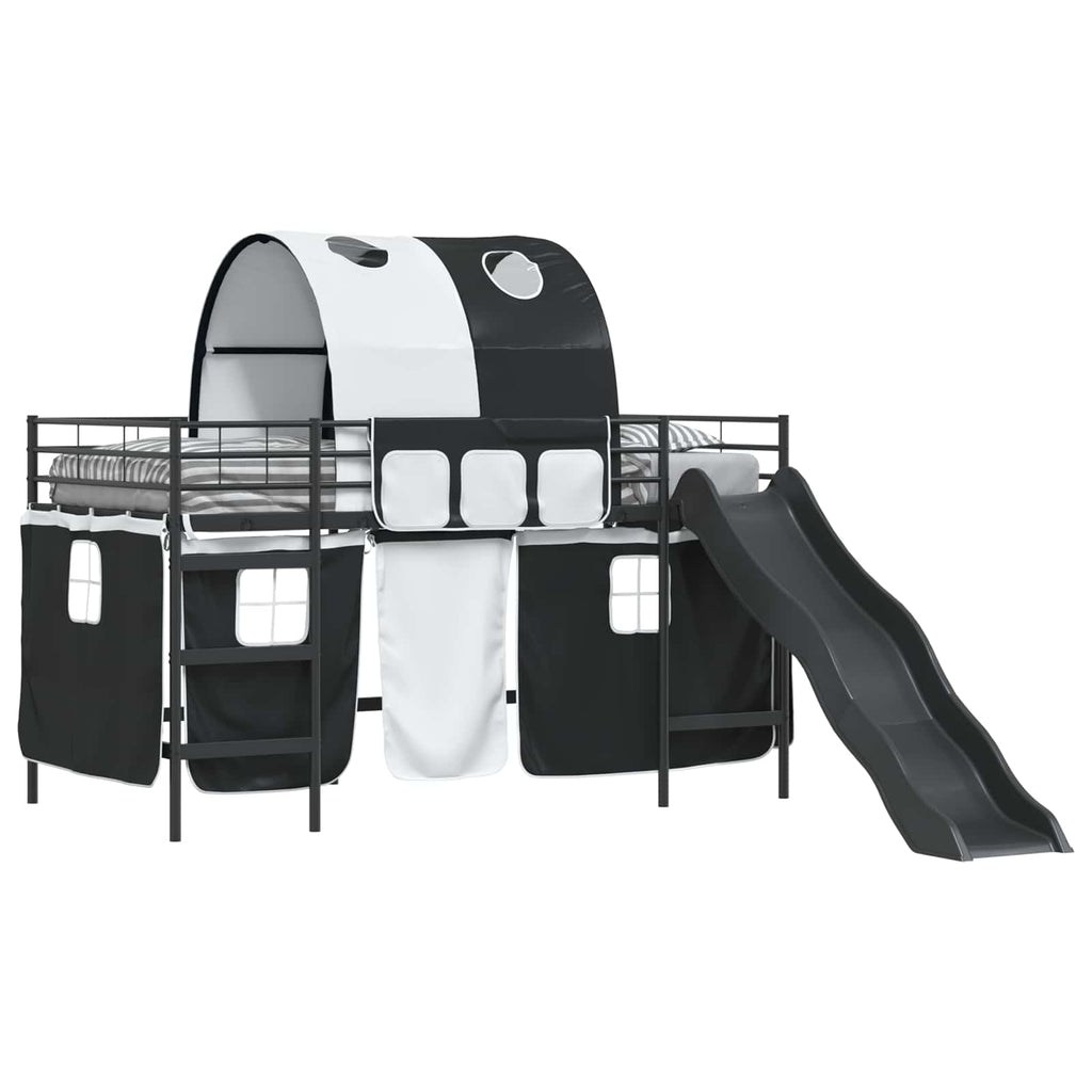 vidaXL Kinder-Etagenbett Schwarz 80 x 200 cm Metall