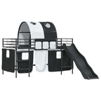 vidaXL Kinder-Etagenbett Schwarz 80 x 200 cm Metall