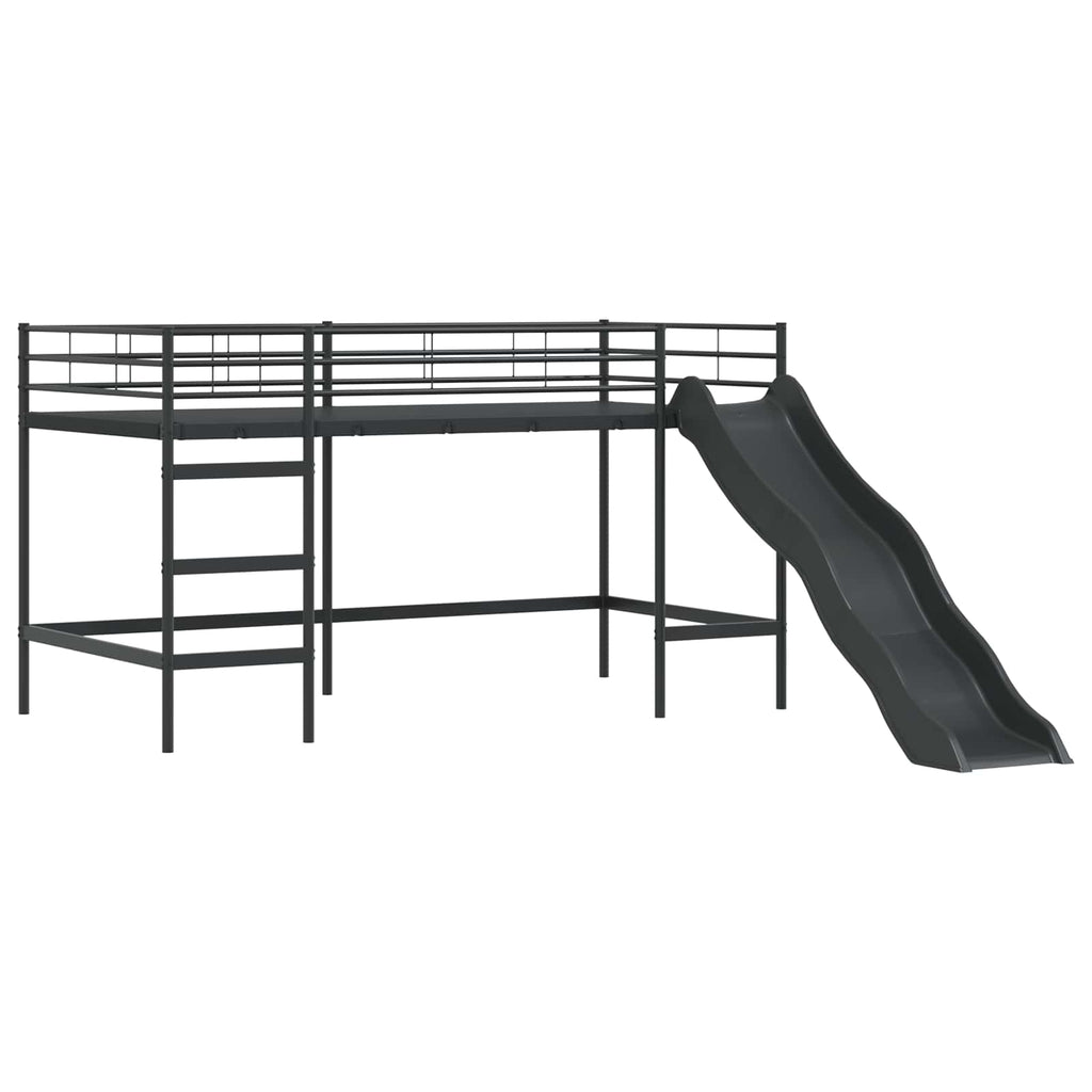 vidaXL Kinder-Etagenbett Schwarz 80 x 200 cm Metall