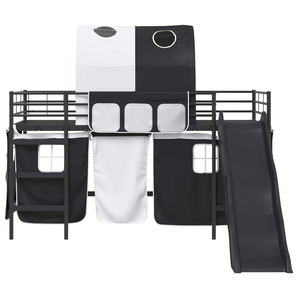 vidaXL Kinder-Etagenbett Schwarz 80 x 200 cm Metall