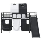 vidaXL Kinder-Etagenbett Schwarz 80 x 200 cm Metall