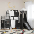 vidaXL Kinderloftbett Schwarz 75 x 190 cm Metall