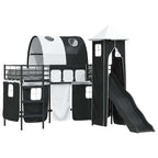 vidaXL Kinderloftbett Schwarz 75 x 190 cm Metall
