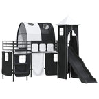 vidaXL Kinderloftbett Schwarz 75 x 190 cm Metall