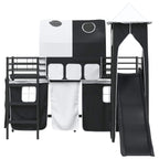 vidaXL Kinderloftbett Schwarz 75 x 190 cm Metall