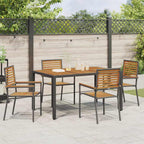 vidaXL Garten Stapelstühle 4 pcs Braun und Schwarz 54 x 56 x 90 cm