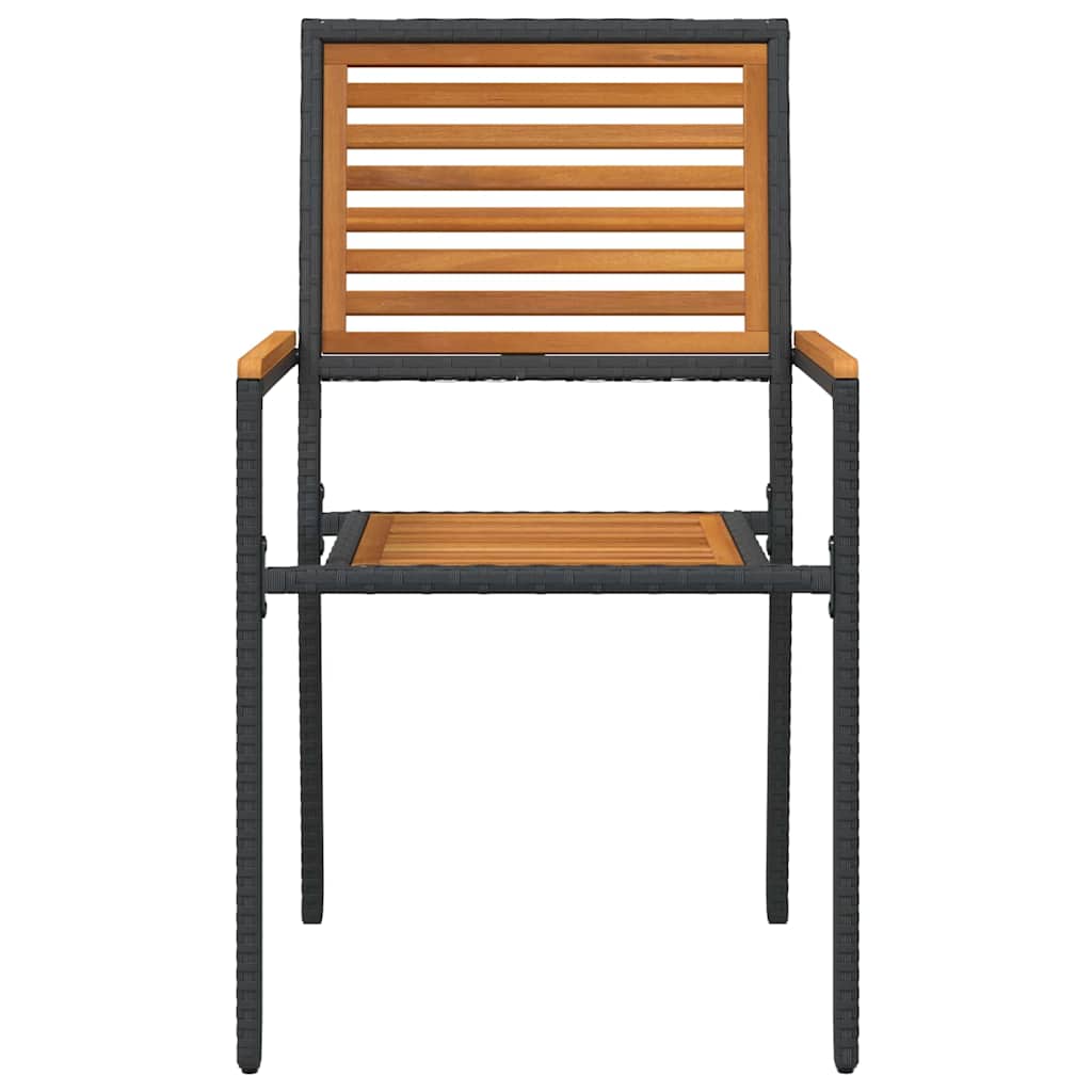 vidaXL Garten Stapelstühle 4 pcs Braun und Schwarz 54 x 56 x 90 cm