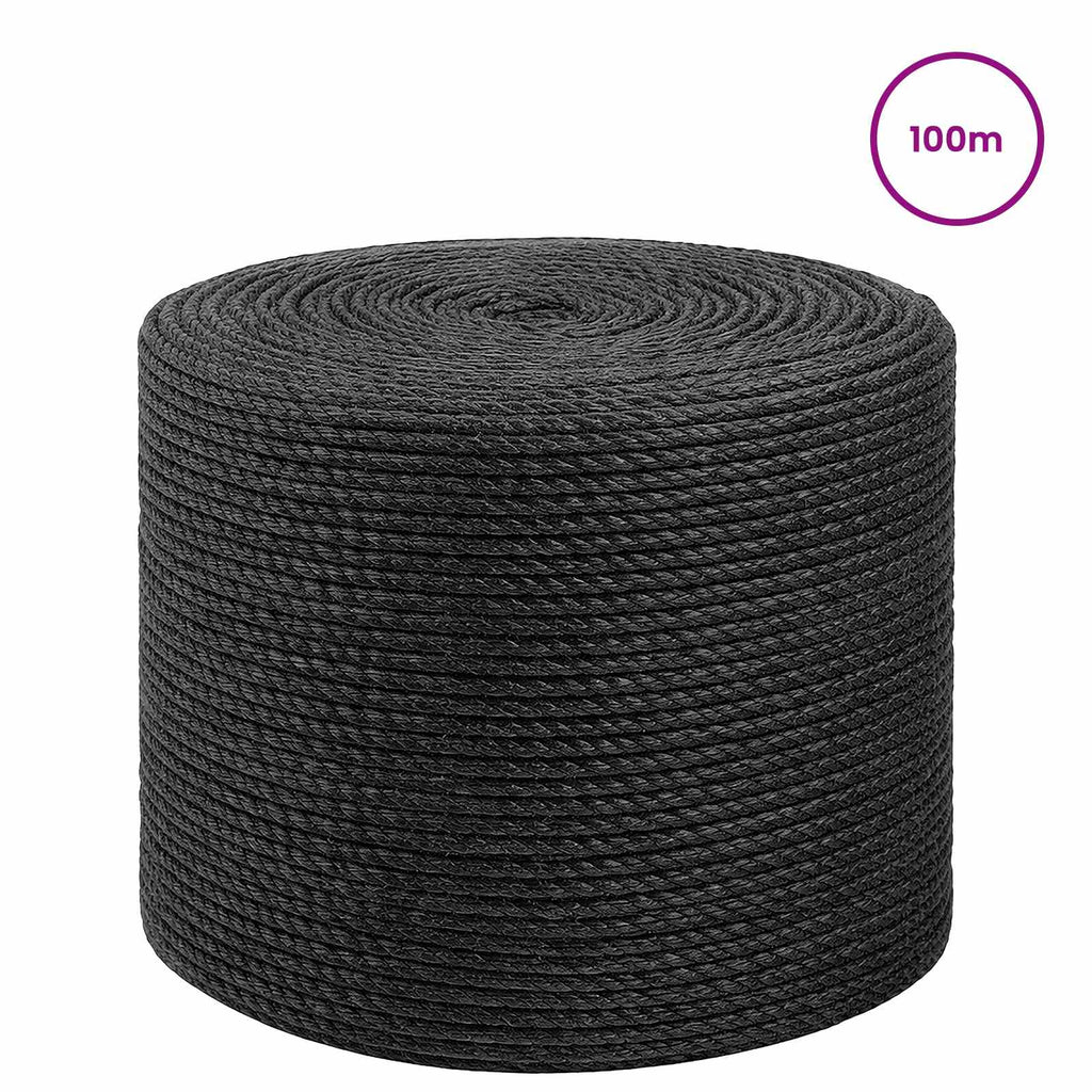 vidaXL Juteschnur 2 pcs 2 Schwarz 100% Tossa Jute