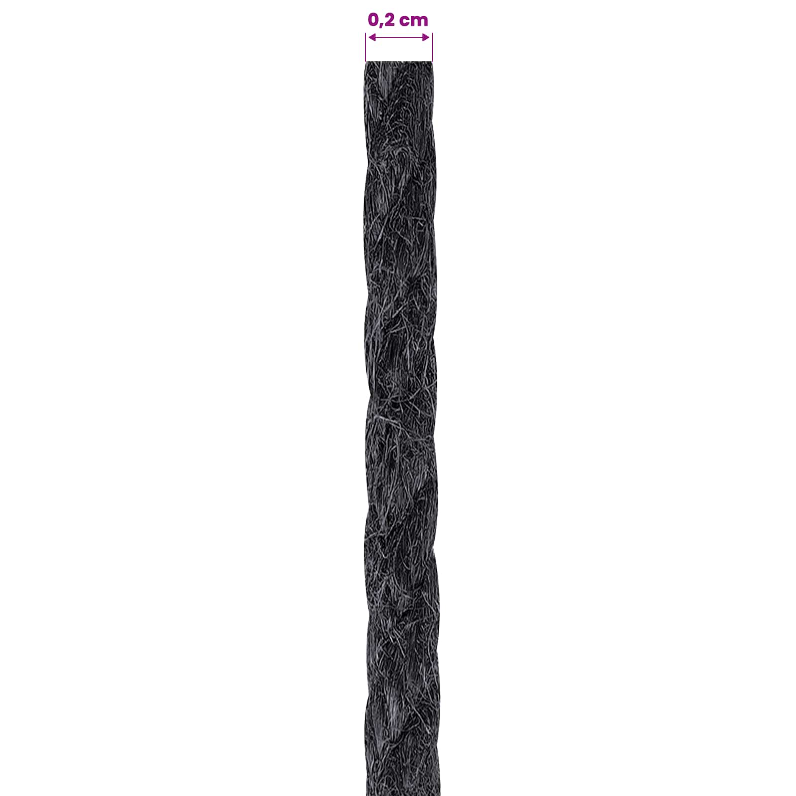 vidaXL Juteschnur 10 pcs 2 Schwarz 100% Tossa Jute