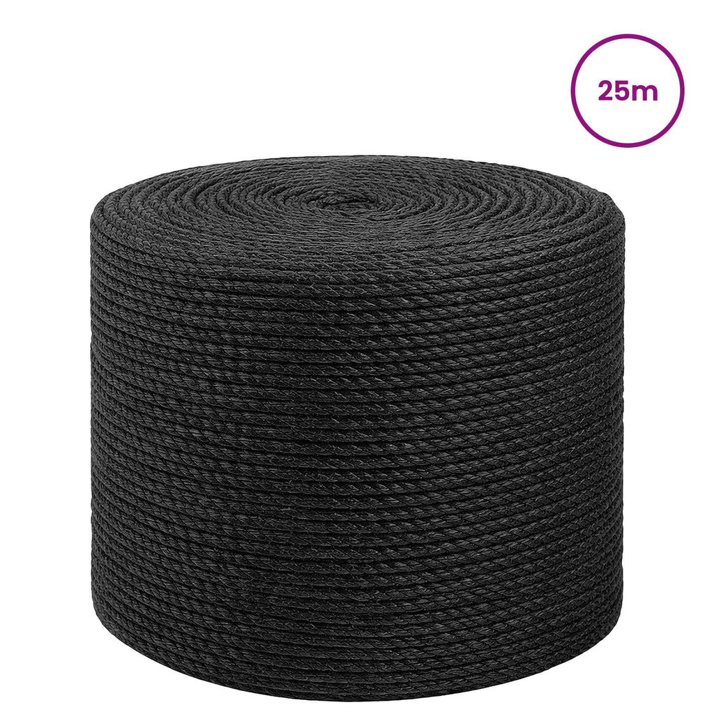 vidaXL Juteseil 8 Schwarz 100% Tossa Jute