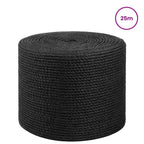 vidaXL Juteseil 8 Schwarz 100% Tossa Jute