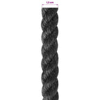 vidaXL Juteseil 12 Schwarz 100% Tossa Jute