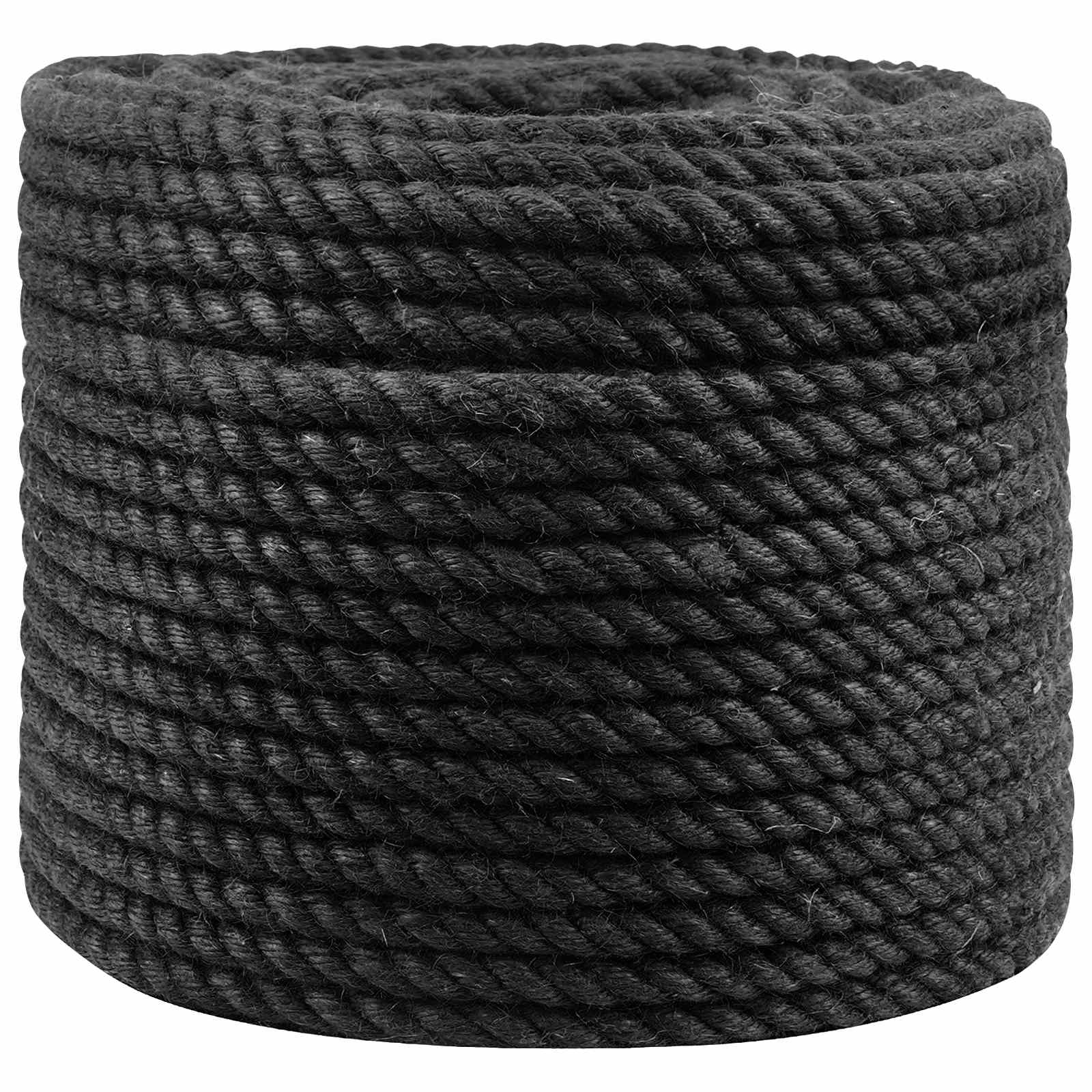 vidaXL Juteseil 14 Schwarz 100% Tossa Jute