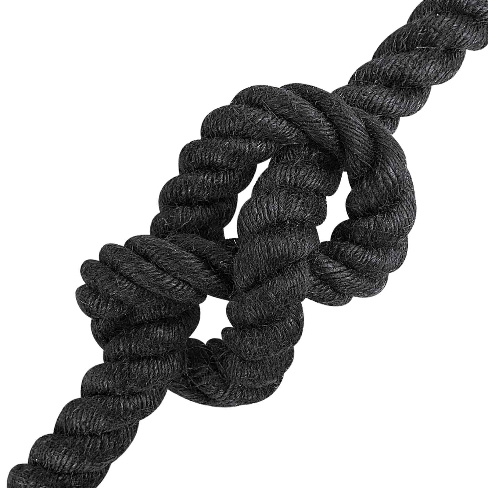 vidaXL Juteseil 16 Schwarz 100% Tossa Jute