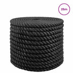 vidaXL Juteseil 16 Schwarz 100% Tossa Jute