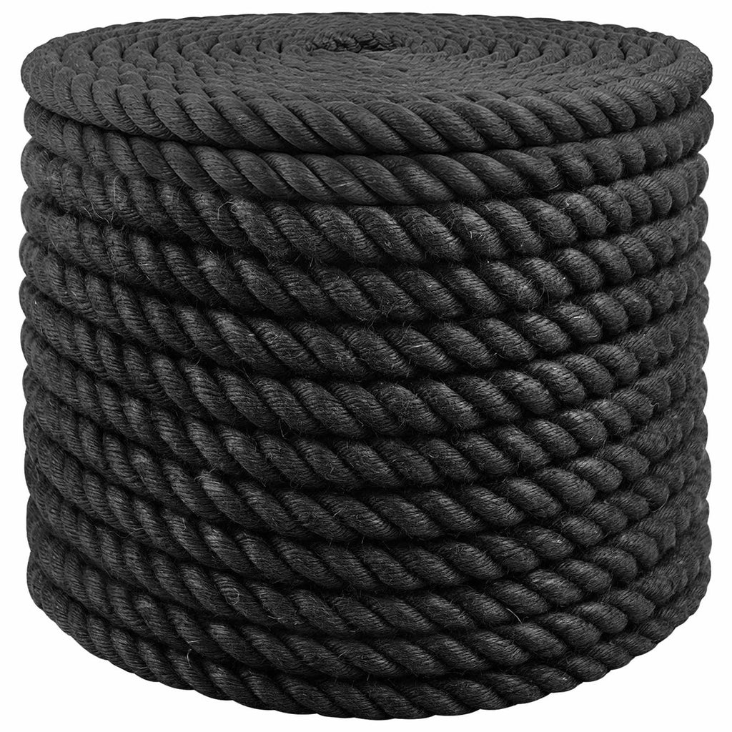 vidaXL Juteseil 20 Schwarz 100% Tossa Jute